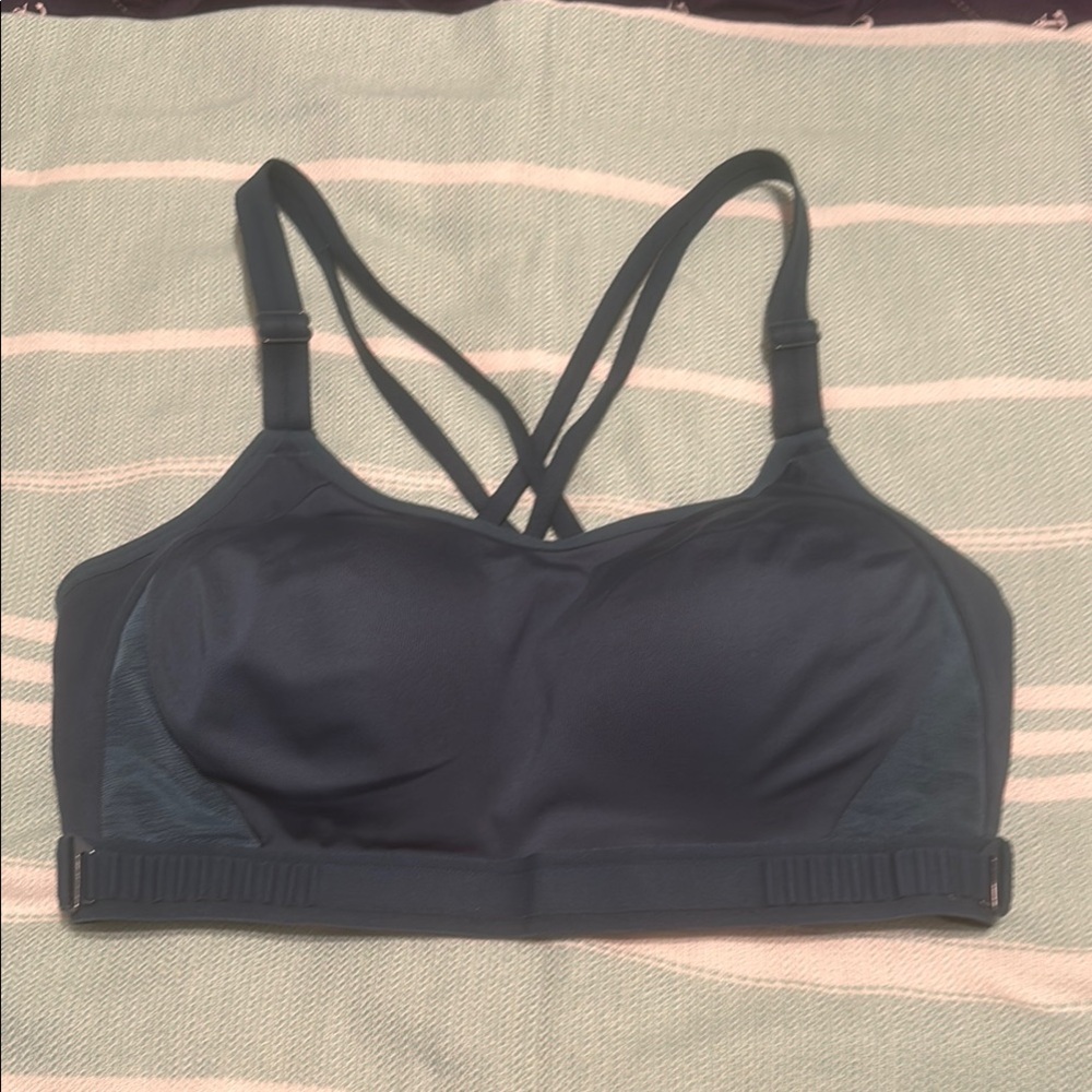 All in Motion Green Sports Bra with X-Back Design